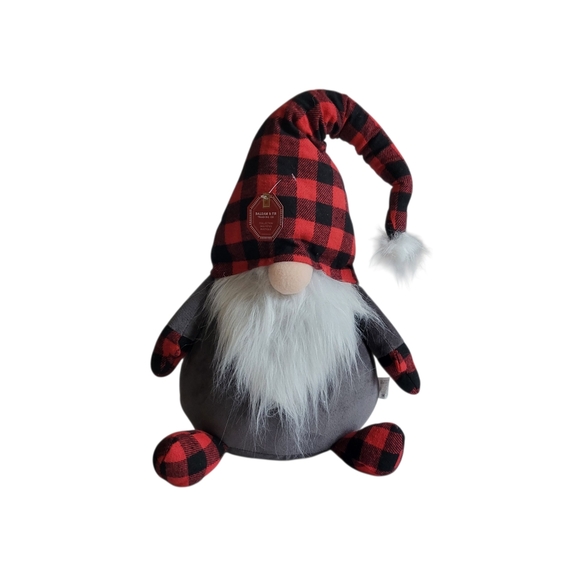 NEW Balsam & Fir Trading Co Rustic Holiday Collection Plaid Gnome - Picture 1 of 10